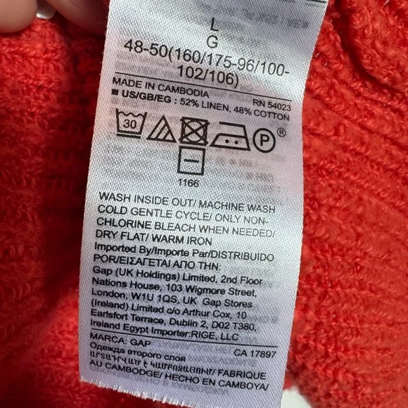 GAP Deep Red orange Ribbed Tank Top - Picture 7 of 7